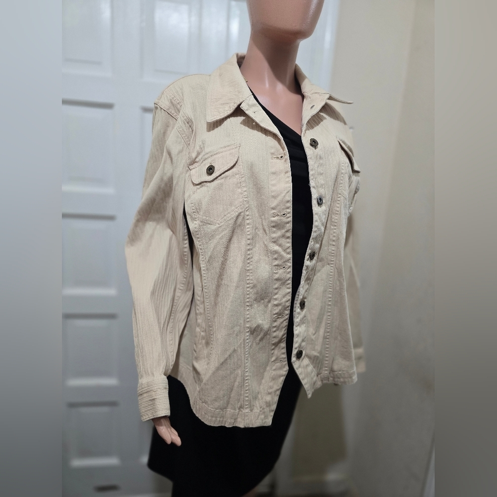 Coldwater Creek Beige Jean Jacket